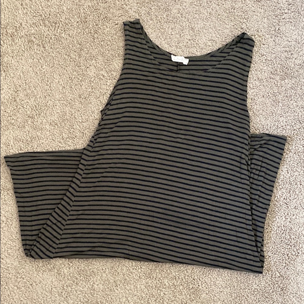 Striped Black and Green Women's dress